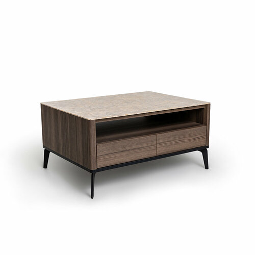 Журнальный стол цвет корпуса дуб серый, цвет топа желтый песок, (Габариты: 950 x 700 x 490 mm)