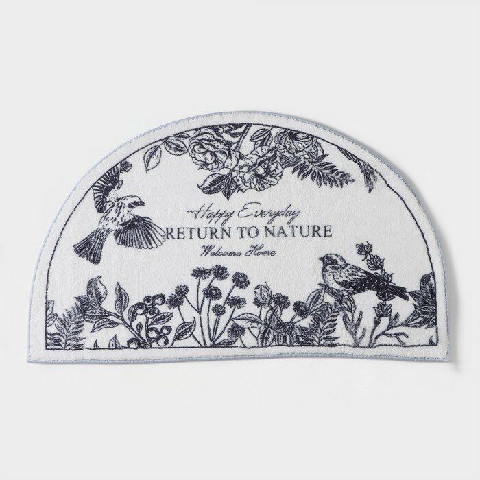 фото Коврик для дома SAVANNA "Return to nature", 50х80 см, цвет белый 9772407
