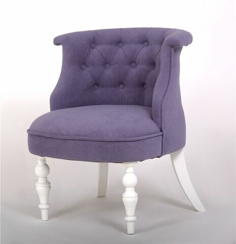 фото Кресло Бархат деревянное мягкое Red&Black белый лавандовый
