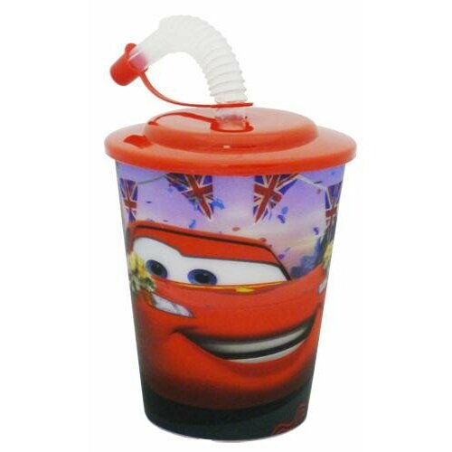 Стакан И-контакт Тачки Лондон с крышкой и трубочкой с 3D дизайном 450 мл LS628C3-red 229₽