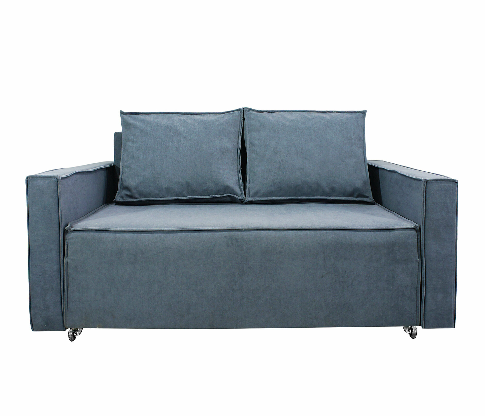 фото Диван кровать Лофт Велюр серый Аккордеон 120 ППУ