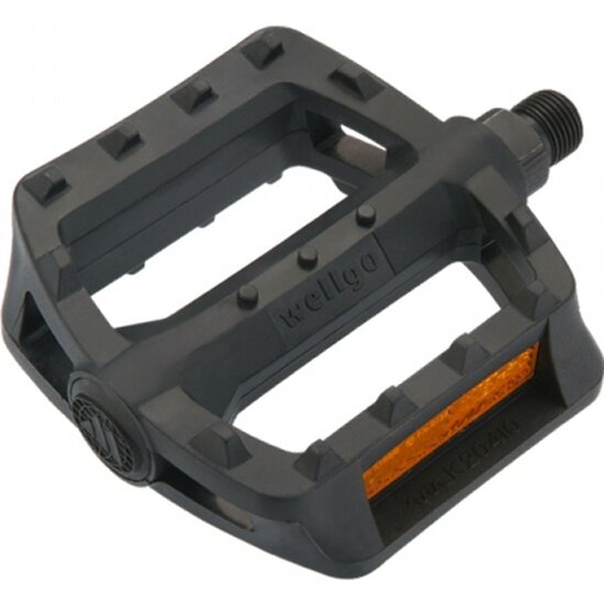 Педали для велосипеда Wellgo 6-190984 пластик LU-984 широкие 107х96х28мм, ось Cr-Mo 321г черные