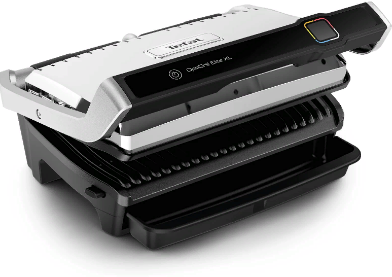 Гриль Tefal Optigrill Elite XL GC760D30, серебристый/черный