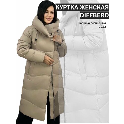 фото Куртка diffberd, размер 50, бежевый
