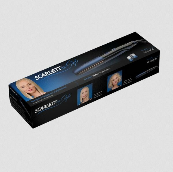 Щипцы Scarlett SC-HS60T83 42Вт покрытие:керамическое черный/синий - фото №12