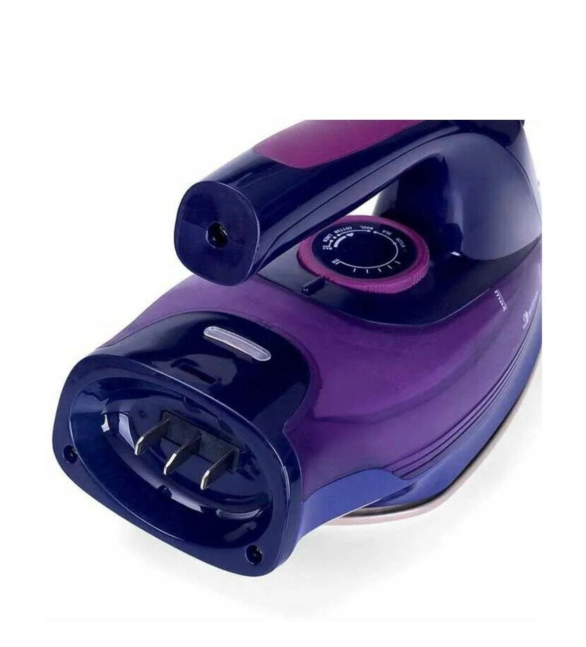 Домашний утюг беспроводной/проводной электрический черный фиолетовый с антипригарным покрытием вертикальная глажка система самоочистки2400Вт