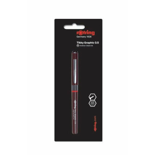 Ручка капиллярная Rotring TIKKY GRAPHIC (1904751) 0.5 мм, черные чернила, в упаковке 12 шт (1056459)