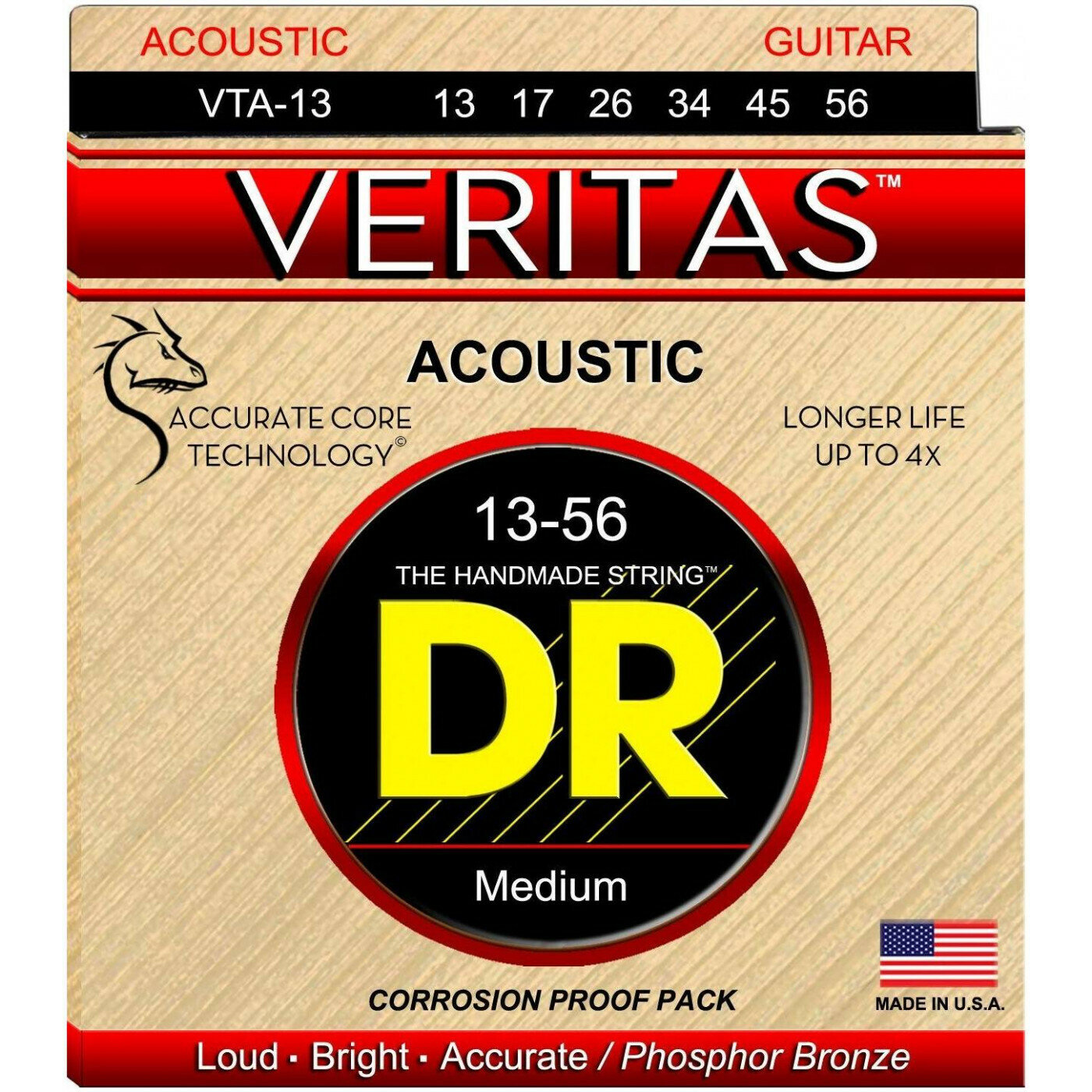 DR VTA-13 VERITAS Струны для акустической гитары