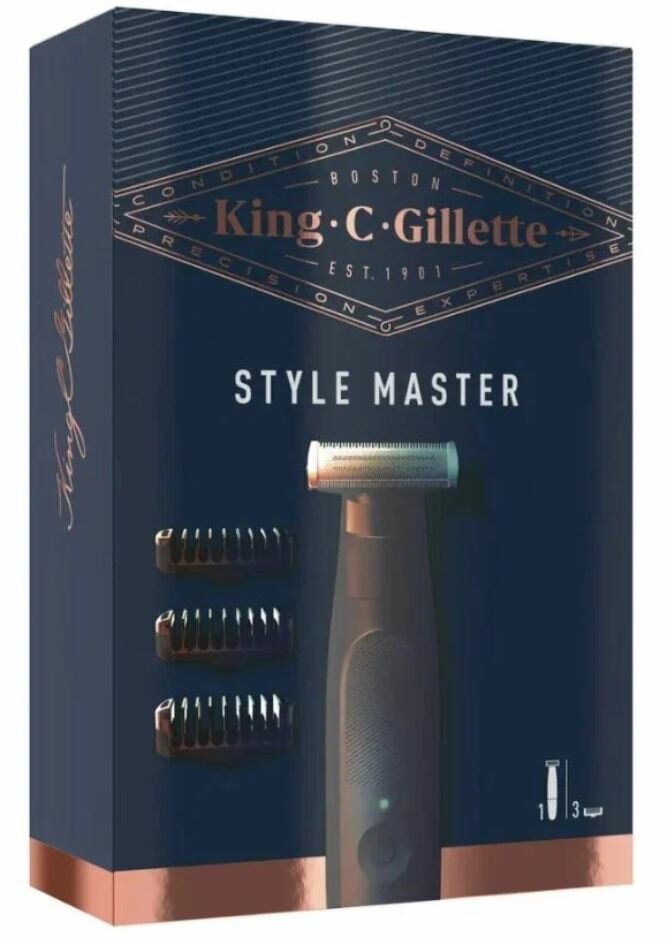 Триммер King C. Gillette Style Master беспроводной для щетины для точного стайлинга с 4D-лезвием Утконос - фото №12