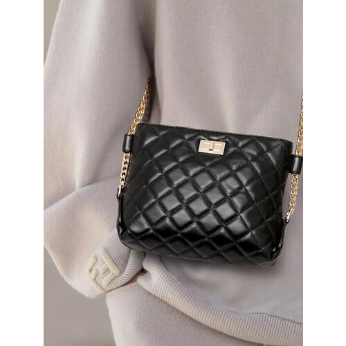 фото Сумка мессенджер bianca rina ae-10210/k01, фактура стеганая, черный