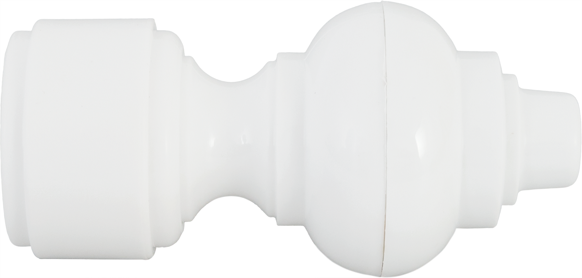 фото Наконечник Русские Карнизы Шар, пластик, цвет белый, 8.6 см, 2 шт.