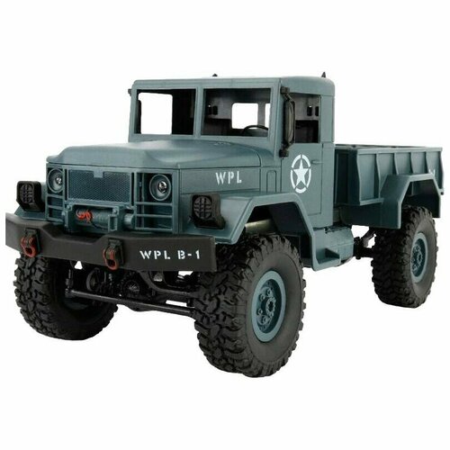 Радиоуправляемая модель WPL военный грузовик 4WD (1к16) KIT серый (B-14KM-GR) радиоуправляемая модель wpl военный грузовик 4wd 1к16 kit серый b 14km gr