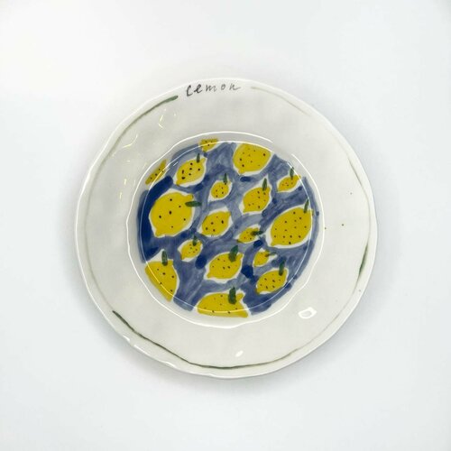 Тарелка керамическая из серии Фрукты Лимоны