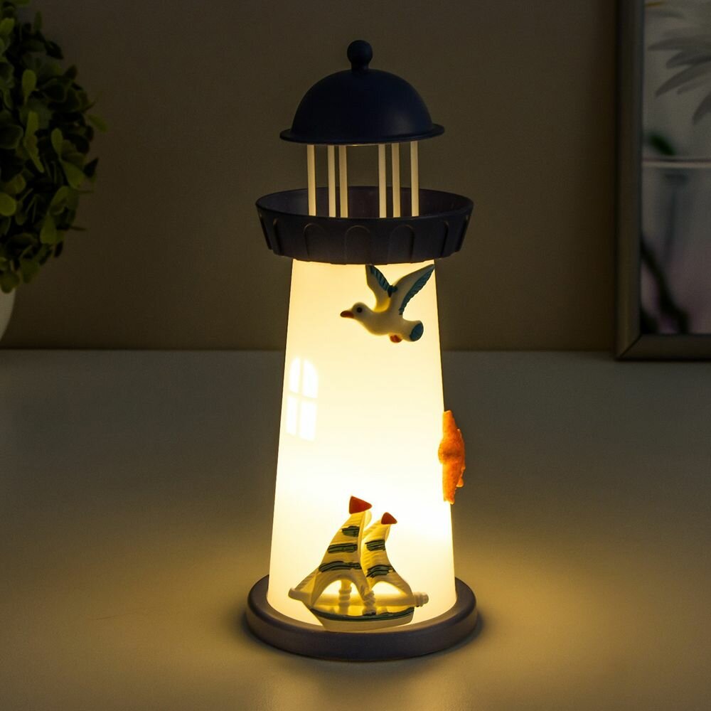 Ночник RISALUX Морской маяк LED от батареек - фотография № 5