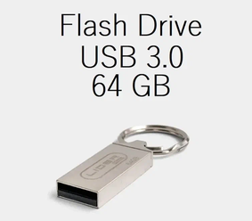 Флешка 64GB, металлическая, водонепроницаемая, USB 3.0 FLASH DRIVE