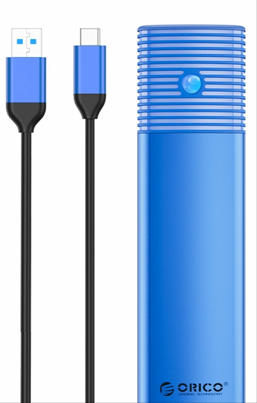 Корпус SSD ORICO USB 3.2 M.2 NGFF SATA синий (ORICO-PWM2-BL-EP)