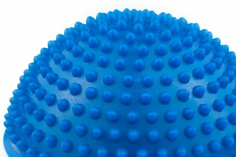 Полусфера массажная Mr. Fox 15 см балансировочная подушка для фитнеса диск босу, синяя