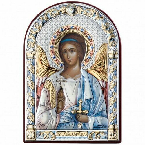 Икона Ангел Хранитель 84123COLN, 6х8 см, цвет: серебристый козачук в хранитель святыни