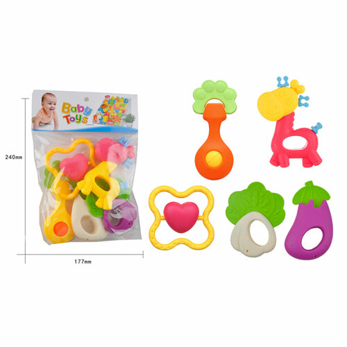 Набор погремушек для новорожденных Baby Toys / 5шт в наборе