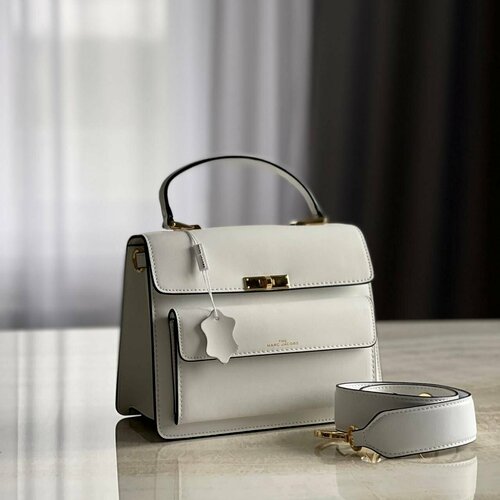 Сумка  барсетка BDM J779, фактура гладкая, белый