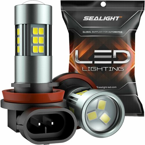 Светодиодная лампа SEALIGHT F1 H8/H9/H11/H16 LED, 2 штуки, для ДХО и противотуманных фар