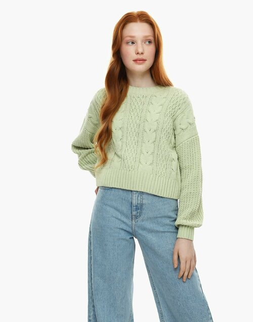 Джемпер Gloria Jeans, размер 8-10л/134-140, зеленый