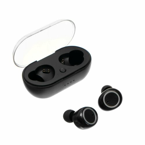 Наушники беспроводные LuazON VBT 120 вакуумные Bluetooth 50 300 мАч бокс черные 1шт 1411₽