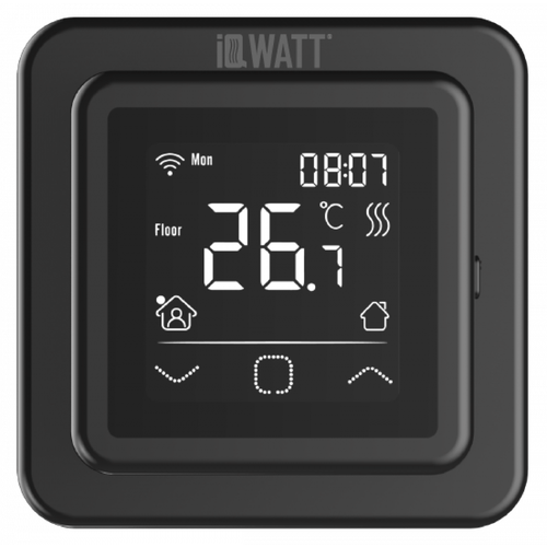 терморегулятор iq thermostat d с wi fi Терморегулятор IQWATT Smart Heat Wi-Fi черный