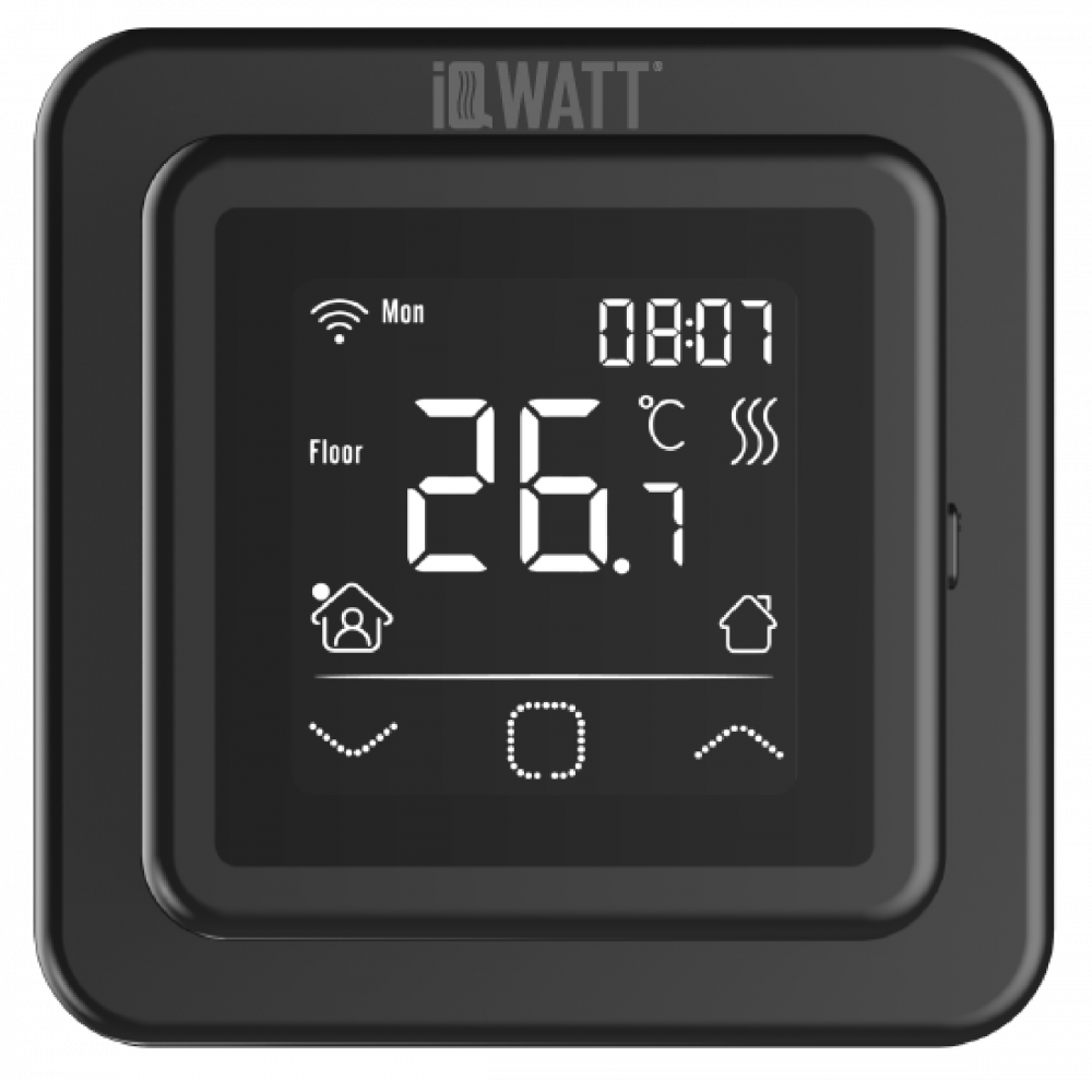 Терморегулятор IQWATT Smart Heat Wi-Fi черный