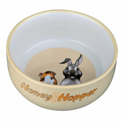 TRIXIE 60808 Миска керамическая с рисунком Honey & Hopper 250мл/ф11см шт