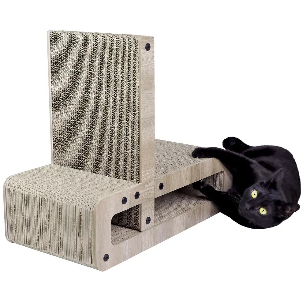 Картинки Когтеточка-доска для кошек Wall, коричневый, 43х25х50 см "Не Один Дома"