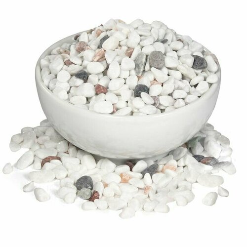 Грунт Laguna 20101D бело-розовый меланж, 2кг, 6-8мм