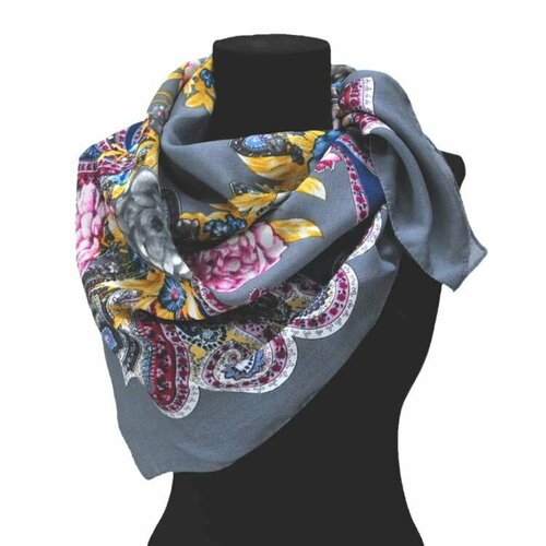 фото Платок why not brand,80х80 см, серый