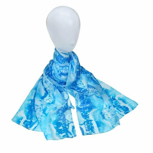 Шарф Roby Foulards,160х40 см, голубой