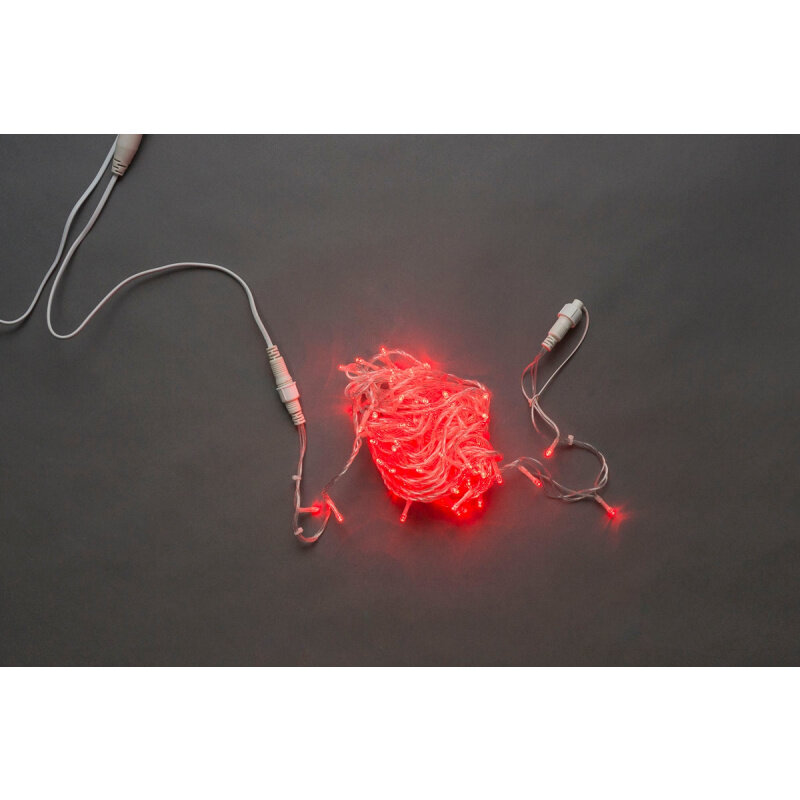 фото LED-PLS-100-10M-240V-R/C-F(R), красная/прозрачный провод/ красный FLASH 20, IP-54, соединяемая