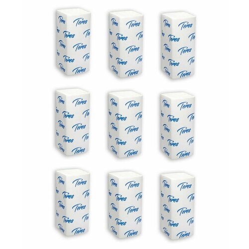 Teres Листовые полотенца Стандарт Т-0226, V-сложения, 1-слойные, 23 х 21 см, 200 листов, 9 упаковок