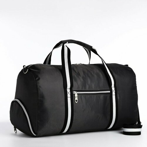Сумка-баул 50 см, серый сумка дорожная на молнии отдел для обуви наружный карман длинный ремень цвет серый