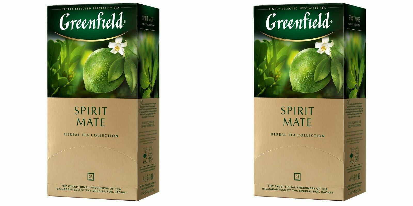 Greenfield Чай в пакетиках Spirit Mate, травяной, 25 шт, 2 уп