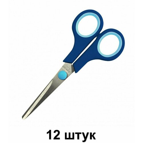 Attache Economy Ножницы С пластиковыми прорезиненными ручками синий 140 мм 12 шт 1137₽