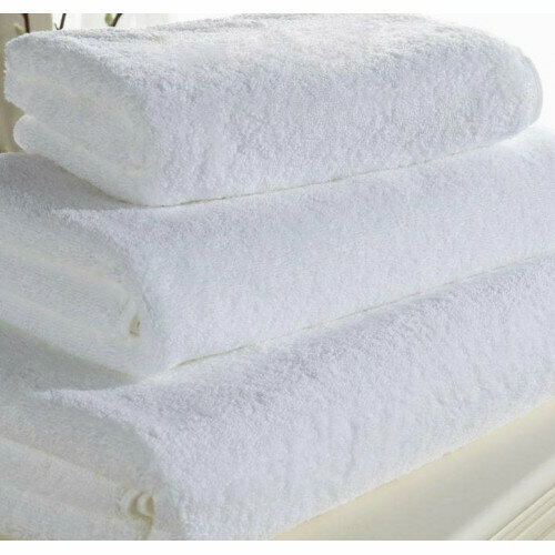 Полотенце лицевое махровое, цв. Белый 50х90 см, плотность: 430гр/м2