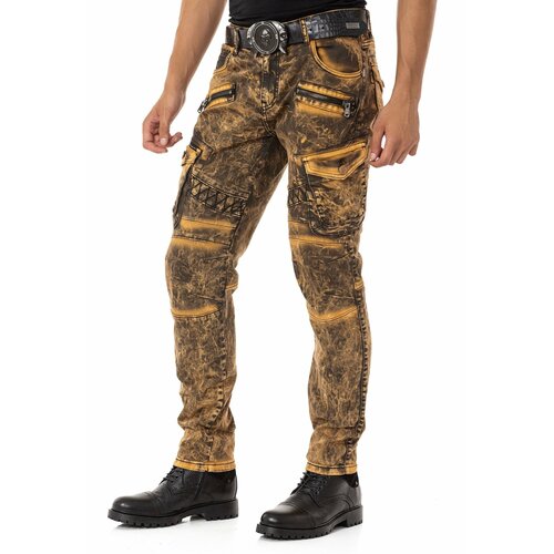 фото Джинсы cipo & baxx, размер 36, коричневый