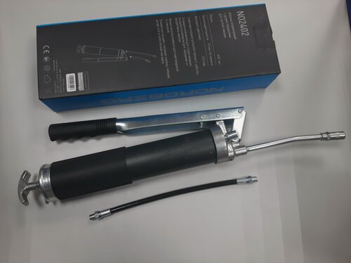 Изображение товара Профессиональный шприц плунжерный 2-х поршневой для солидола и густой смазки под тубу, 400мл NORDBERG