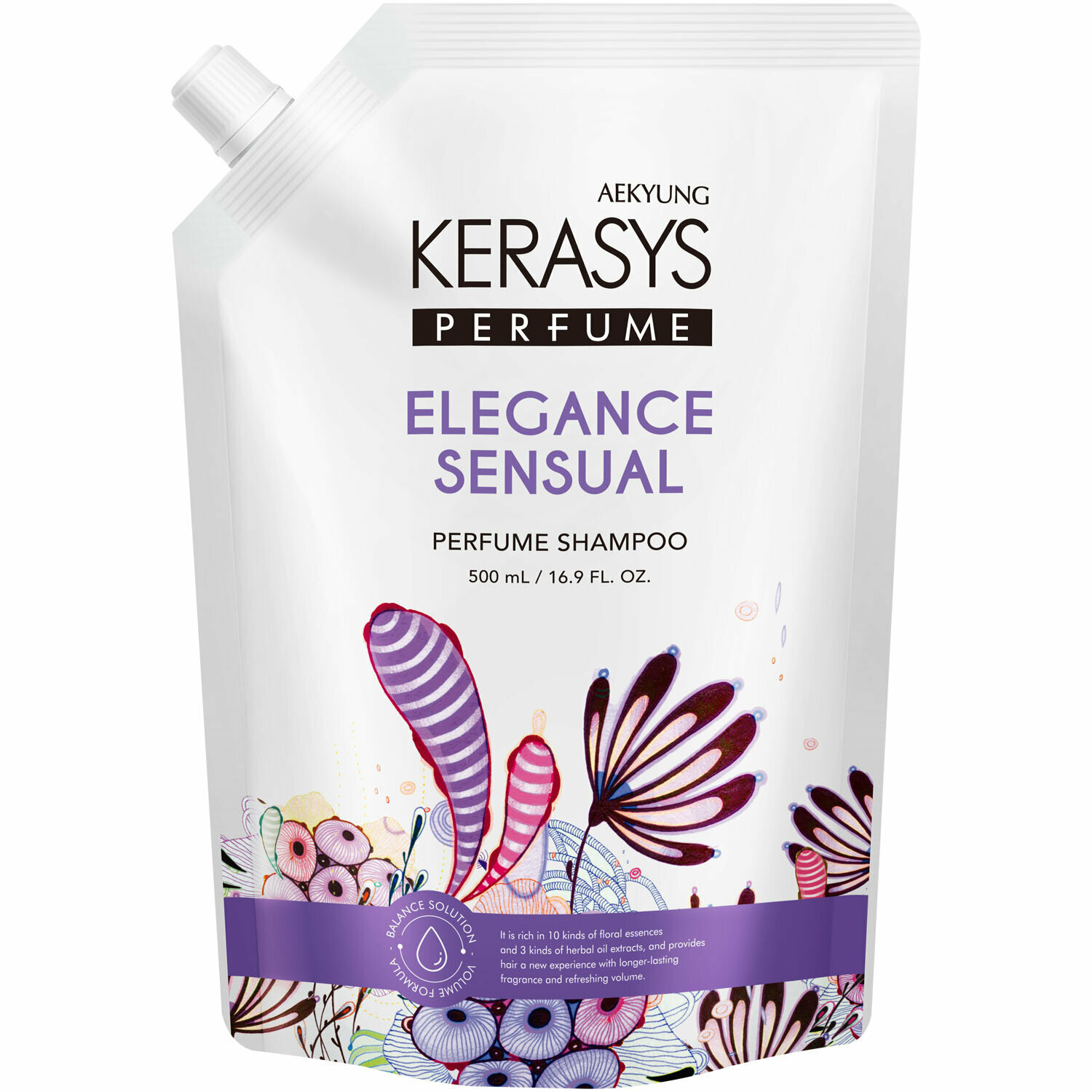 KERASYS Шампунь для тонких и ослабленных волос Elegance Sensual, 500 мл