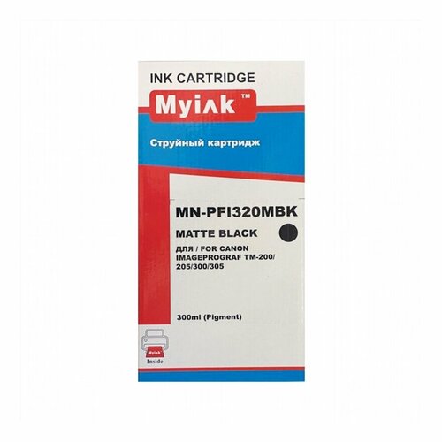myink pfi 706pm фото пурпурный Картридж для CANON PFI-320MBK TM-200/205/300/305 Matte Black (300ml, Pigment) MyInk