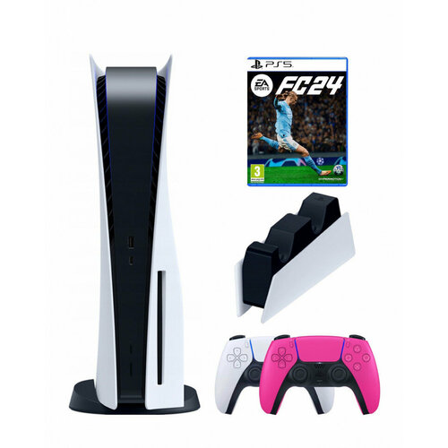 Приставка Sony PlayStation 52-ой геймпадрозовыйзарядное FC24 диск 8300000₽
