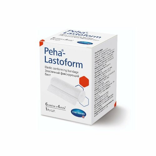 Бинт эластичный Peha-lastoform 6 см х 4 м фиксирующий белый