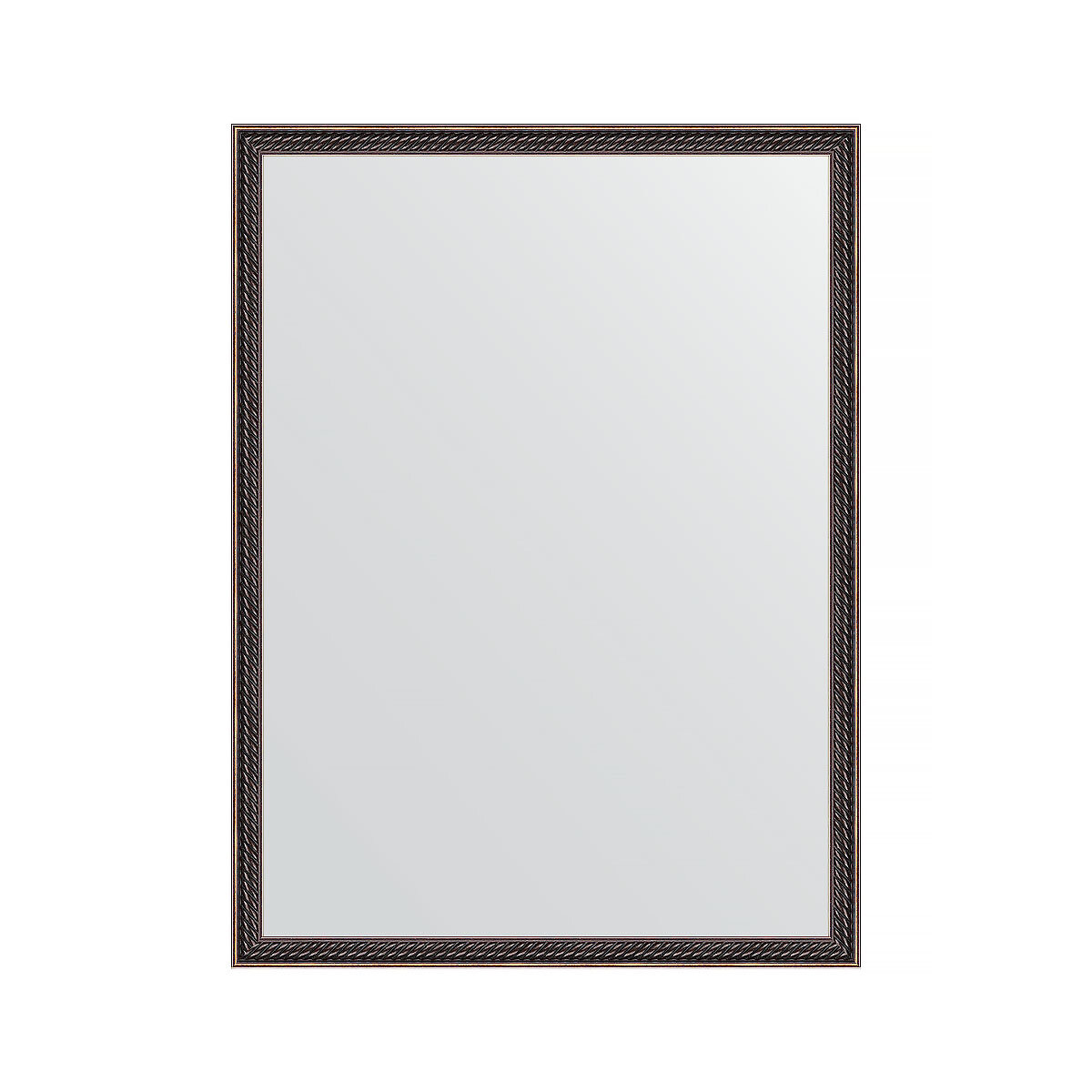 Зеркало настенное EVOFORM в багетной раме витой махагон, 58х78 см, для гостиной, прихожей, кабинета, спальни и ванной комнаты, BY 0641