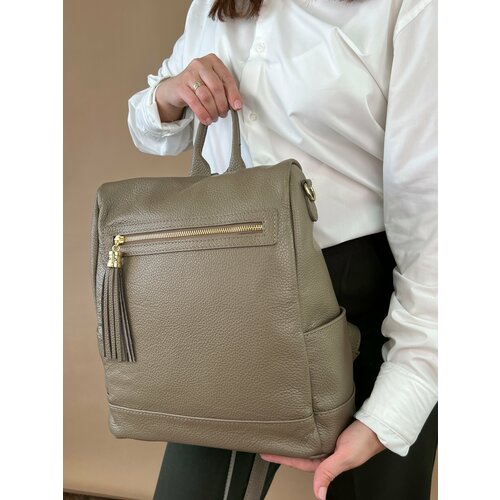 фото Рюкзак sefaro, фактура зернистая, бежевый