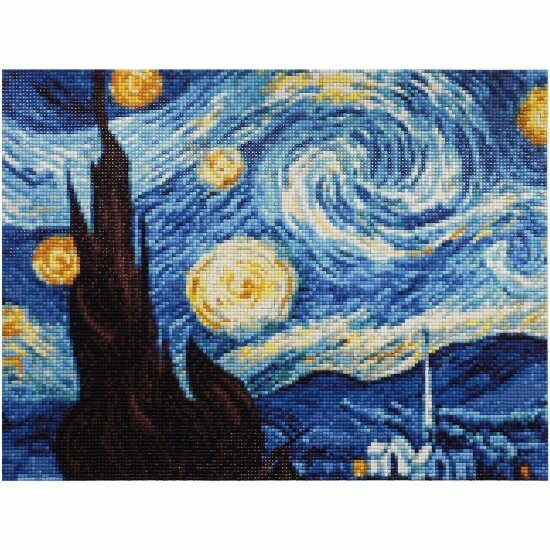 Алмазная мозаика Cristyle 340001 Звездная ночь В. Ван Гог, 30х40см