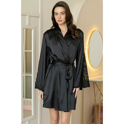 фото Халат mia-amore, размер s/m, черный